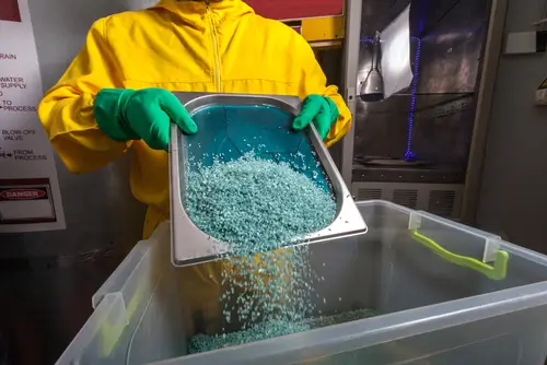 While an intriguing concept, blue meth remains fictional.